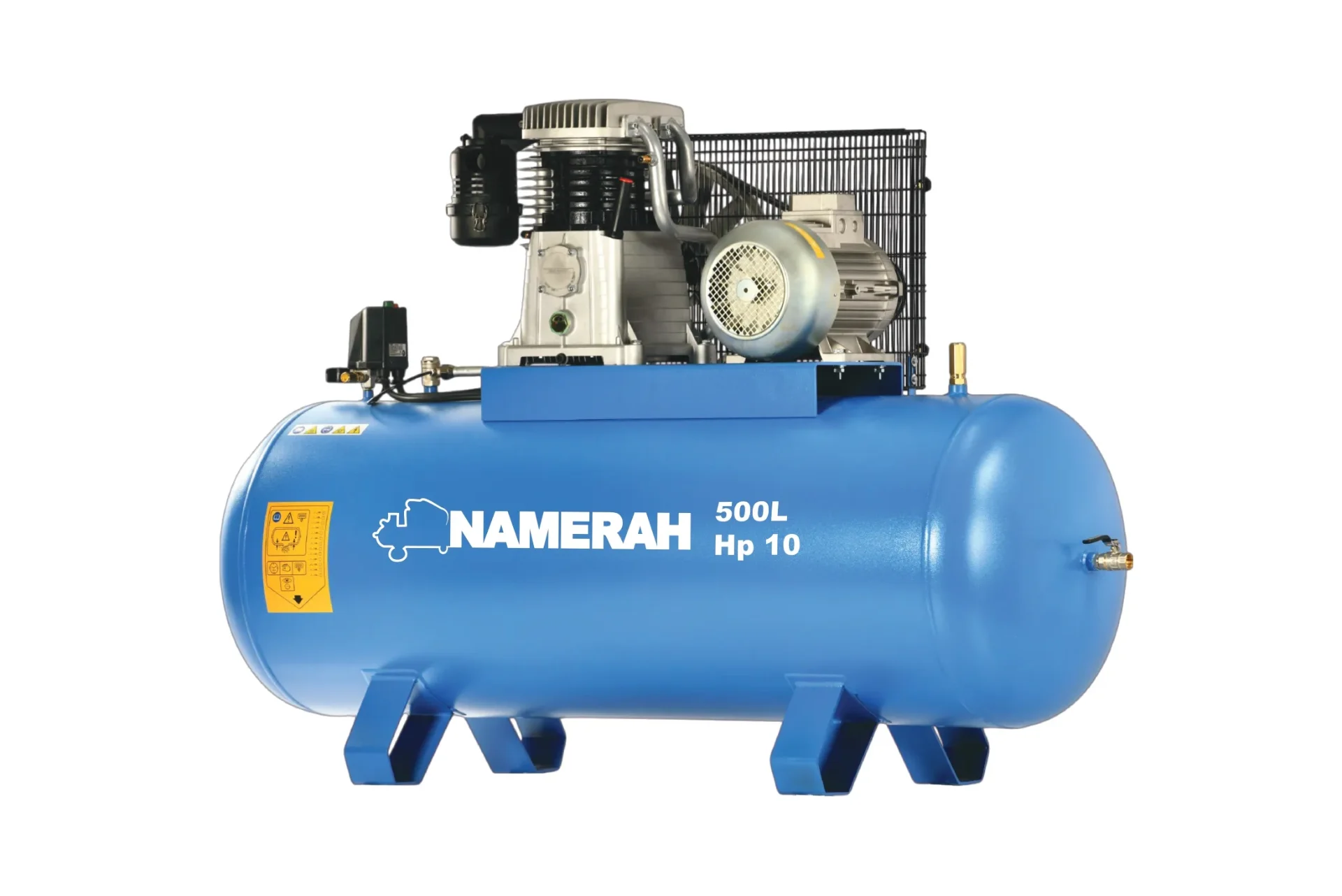 10 HP Piston Air Compressor 500 L — ABAC B7000, 10 Bar — Three-phase belt-driven piston air compressor — ABAC B7000 pump, 500 L tank, 10 bar. | Industrial air compressor supplied in Saudi Arabia by Namerah