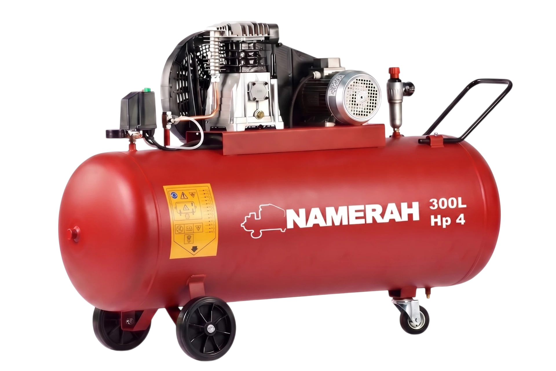 4HP - 300 Lit B3800B piston air compressor – 4HP / 3kW, 300L tank, 10 bar
